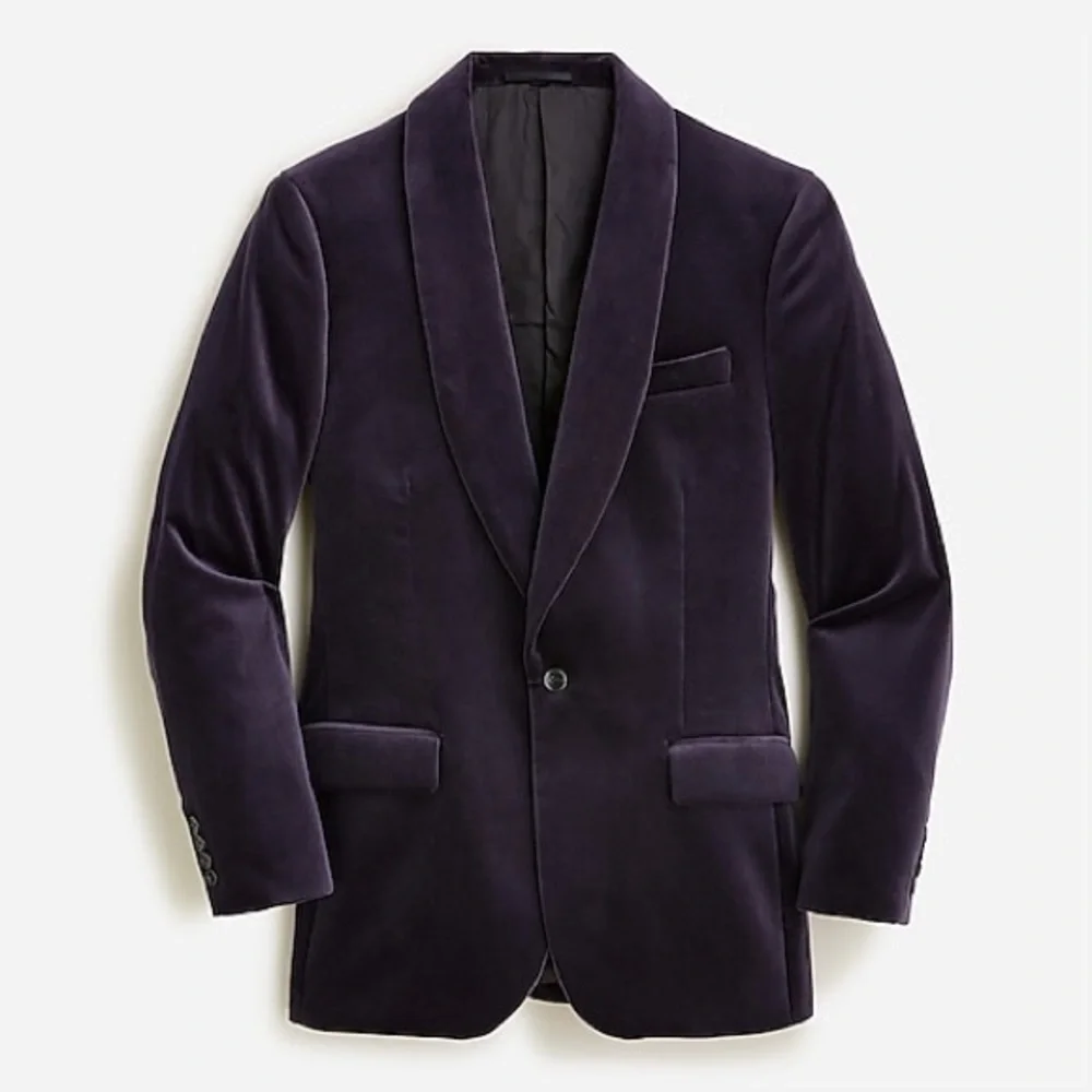 - J Crew Ludlow Slim-fit shawl-collar tuxedo jacket in velvet Item J5425